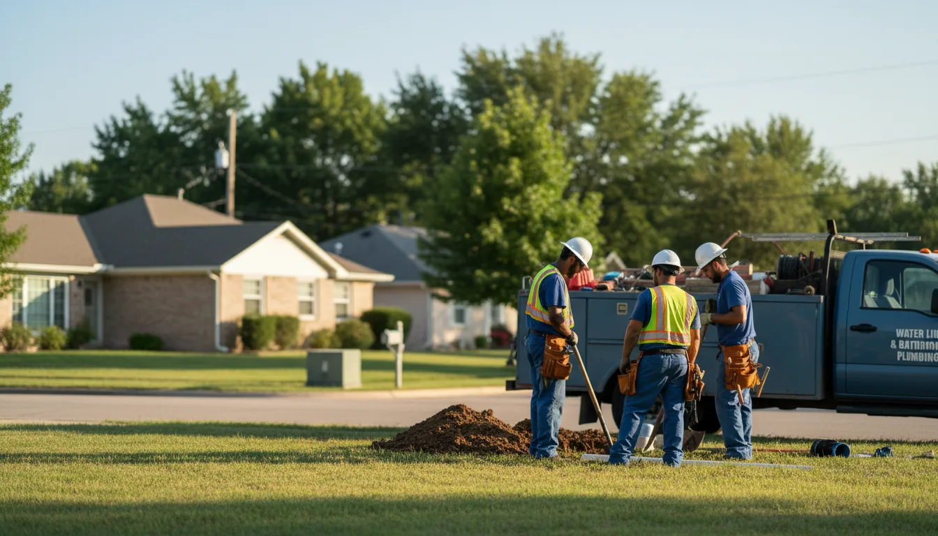 Residential water line and bathroom plumbing service in Richmond, MO